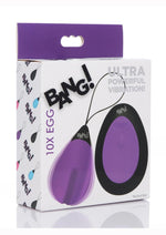 Load image into Gallery viewer, Bang! 10x Rechargeable Silicone Vibrating Egg with Remote Control - Purple
