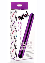 Load image into Gallery viewer, Bang! 10x Slim Metallic Rechargeable Bullet - Purple
