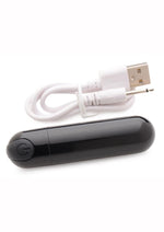 Load image into Gallery viewer, Bang! 10x Vibrating Metallic Rechargeable Bullet Vibrator - Black
