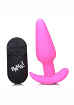 Load image into Gallery viewer, Bang! 21x Vibrating Silicone Rechargeable Butt Plug with Remote Control - Pink
