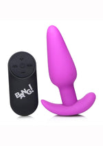 Load image into Gallery viewer, Bang! 21x Vibrating Silicone Rechargeable Butt Plug with Remote Control - Purple
