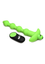 Load image into Gallery viewer, Bang! 28x Glow In The Dark Silicone Rechargeable Anal Beads with Remote - Glow In The Dark/Green
