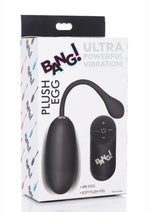 Load image into Gallery viewer, Bang! 28x Plush Silicone Rechargeable Egg with Remote Control - Black
