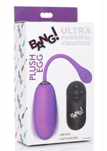 Load image into Gallery viewer, Bang! 28x Plush Silicone Rechargeable Egg with Remote Control - Purple
