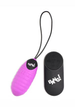 Load image into Gallery viewer, Bang! 28x Ribbed Rechargeable Silicone Egg with Remote Control - Purple
