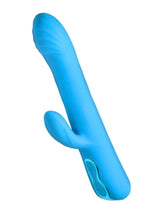 Load image into Gallery viewer, Bang! Rotating Beaded Rechargeable Silicone Rabbit Vibrator - Blue
