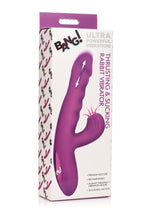 Load image into Gallery viewer, Bang! Thrusting and Sucking Rechargeable Silicone Rabbit Vibrator - Purple

