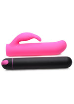 Load image into Gallery viewer, Bang! XL Bullet and Rabbit Silicone Sleeve - Pink - Set
