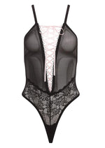Load image into Gallery viewer, Barely Bare Lace Up Teddy - Black - One Size
