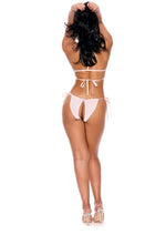 Load image into Gallery viewer, Barely Bare Tie-Up Bralette and Open Panty
