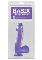 Load image into Gallery viewer, Basix Rubber Works 6.5in Dong with Suction Cup Waterproof - Purple
