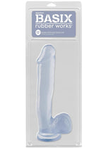 Load image into Gallery viewer, Basix Rubber Works Dong with Suction Cup - Clear - 12in

