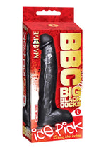 Load image into Gallery viewer, BBC Big Black Cocks Ice Pick Realistic Dildo - Black - Large - 13in