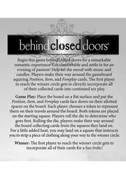 Behind Closed Doors A Board Game For Lovers
