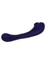 Load image into Gallery viewer, Bendable Sucker Dual End Silicone Rechargeable Vibrator - Purple
