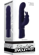Load image into Gallery viewer, Big Deal Girthy Rechargeable Silicone Rabbit Vibrator - Purple
