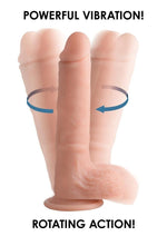 Load image into Gallery viewer, Big Shot Silicone Vibrating and Twirling Remote Control Rechargeable Dildo with Balls

