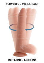 Load image into Gallery viewer, Big Shot Silicone Vibrating and Twirling Remote Control Rechargeable Dildo with Balls
