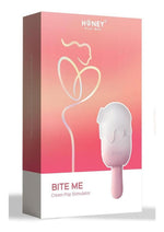 Load image into Gallery viewer, Bite Me Sucking Tapping and Vibrating Silicone Rechargeable Cream Pop Stimulator - Pink/White