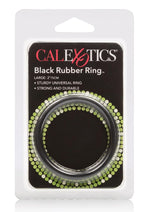 Load image into Gallery viewer, Black Rubber Cock Ring - Black - Large

