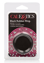 Load image into Gallery viewer, Black Rubber Cock Ring - Black - Medium
