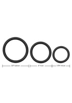 Load image into Gallery viewer, Black Rubber Cock Rings
