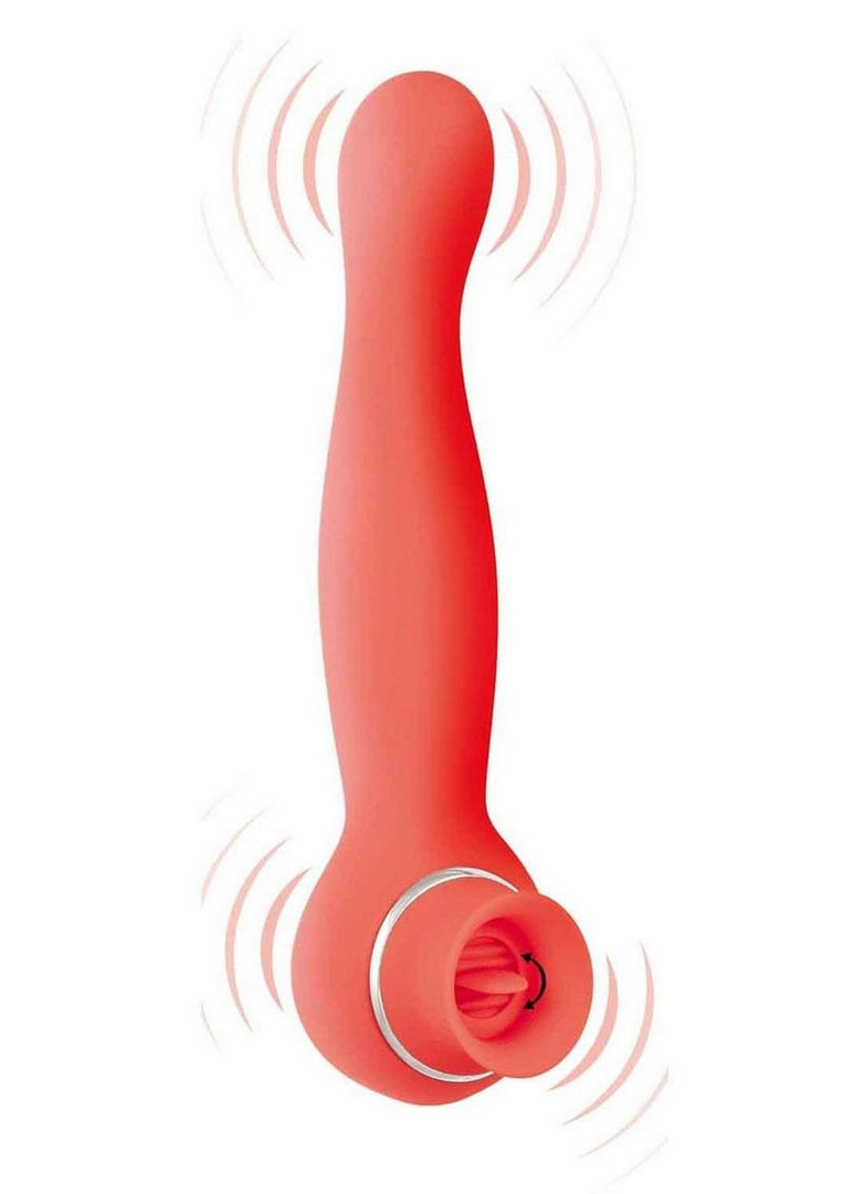 Blaze Luscious Licker Rechargeable Silicone Dual End Vibrator