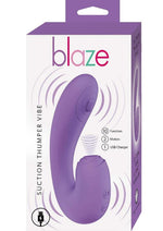 Load image into Gallery viewer, Blaze Suction Thumper Rechargeable Silicone Vibrator Clitoral Stimulator - Lavender/Purple
