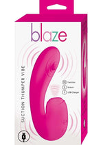Load image into Gallery viewer, Blaze Suction Thumper Rechargeable Silicone Vibrator Clitoral Stimulator - Pink
