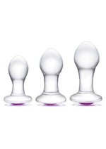 Load image into Gallery viewer, Bling Bling Glass Anal Training Kit - Clear - 3 Piece

