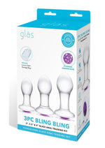 Load image into Gallery viewer, Bling Bling Glass Anal Training Kit - Clear - 3 Piece

