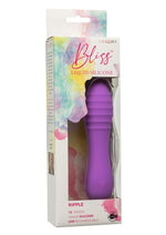 Load image into Gallery viewer, Bliss Liquid Silicone Ripple Rechargeable Vibrator with Clitoral Stimulator - Purple
