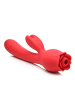 Load image into Gallery viewer, Bloomgasm Blooming Bunny Sucking and Thrusting Silicone Rechargeable Rabbit Vibrator - Red
