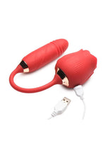 Load image into Gallery viewer, Bloomgasm Romping Rose 10x Rechargeable Silicone Suction Rose and Thrusting Vibrator

