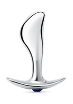 Load image into Gallery viewer, Blue Line Bling Prostate Massager Plug 2.5in - Stainless - Steel
