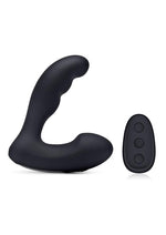 Load image into Gallery viewer, Blue Line Prober Silicone Rechargeable Dual Vibrating Remote Controlled Prostate Stimulator - Black
