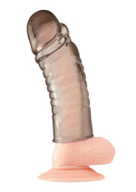 Load image into Gallery viewer, Blue Line Ribbed Realistic Penis Enhancing Sleeve Extension

