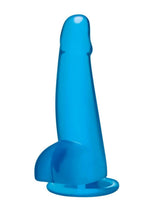 Load image into Gallery viewer, Blue Line Suction Cup Dildo with Balls - Blue - 5.75in

