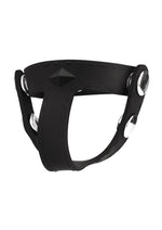 Load image into Gallery viewer, Blueline Silicone T-Style Cock Ring with Ball Divider - Black
