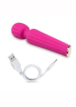 Load image into Gallery viewer, Lush Allana Velvet Rechargeable Silicone Wand Vibrator