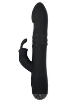 Load image into Gallery viewer, Bodacious Bunny Rechargeable Silicone Rabbit Vibrator - Black