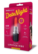 Load image into Gallery viewer, Bodywand Date Night Kiss Kiss Rechargeable Silicone Lipstick Vibrator - Black/Red
