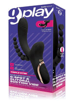 Load image into Gallery viewer, Bodywand G-Play Rechargeable Silicone G-Spot and Suction Vibrator with Anal Beads - Black
