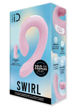 Load image into Gallery viewer, Bodywand Id Swirl Rechargeable Silicone Vibrator with Clitoral Stimulator - Pink

