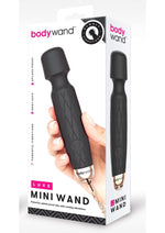Load image into Gallery viewer, Bodywand Luxe Mini Wand Rechargeable Silicone Wand Massager - Black
