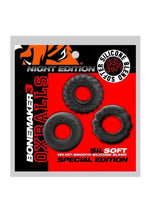 Load image into Gallery viewer, Bonemaker Cockrings Night Edition - Black - 3 Per Pack
