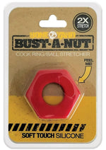 Load image into Gallery viewer, Boneyard Bust A Nut 2x Stretch Silicone Cock Ring Ball Stretcher - Red
