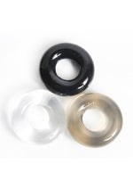 Load image into Gallery viewer, Boneyard Triple Play Stackable Bulge Cock Rings - Assorted Colors/Black - Set Of 3
