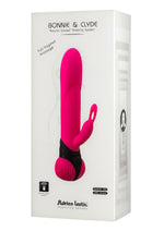 Load image into Gallery viewer, Bonnie and Clyde Rechargeable Silicone Rabbit Vibrator - Black/Pink
