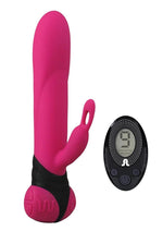 Load image into Gallery viewer, Bonnie and Clyde Rechargeable Silicone Rabbit Vibrator - Black/Pink
